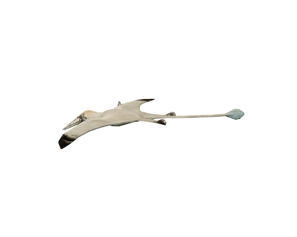 Still model of Rhamphorhynchus on a transparent background
